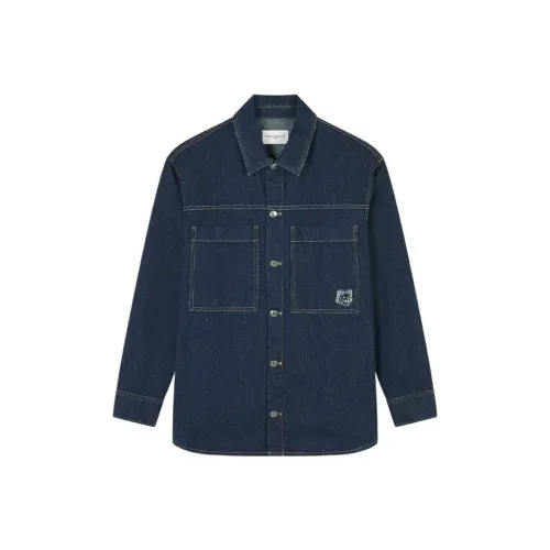 Maison Kitsune Синие Унисекс Рубашки