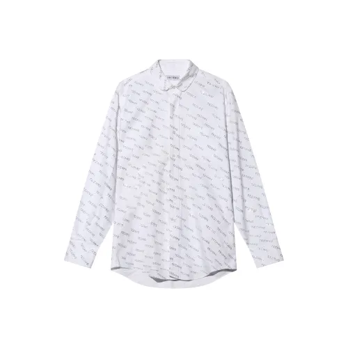 TCH FW23 Рубашка Унисекс Белый с Серебряным Логотипом