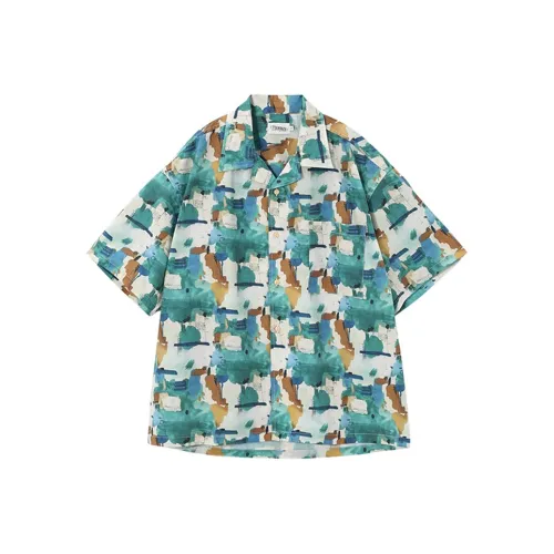 KORAKUBLUE Рубашка Унисекс Масло Картины Зеленый