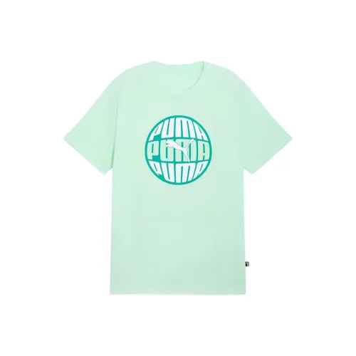 PUMA T-Shirt Мужской Свежий Мятно-Зеленый