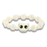 Минималистский стиль, городской шик, стиль, черный кот, браслет, белый