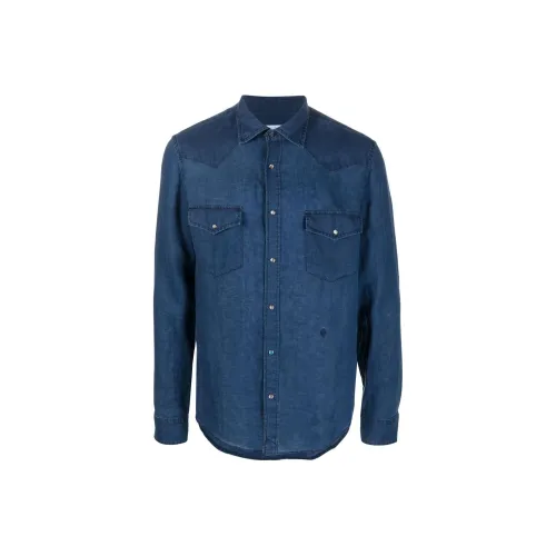 JACOB COHEN Blue Men's Shirts JACOB COHEN Синий Мужские Рубашки
