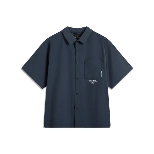 LINING Sports Life Collection Рубашка Мужская Глубокий Синий
