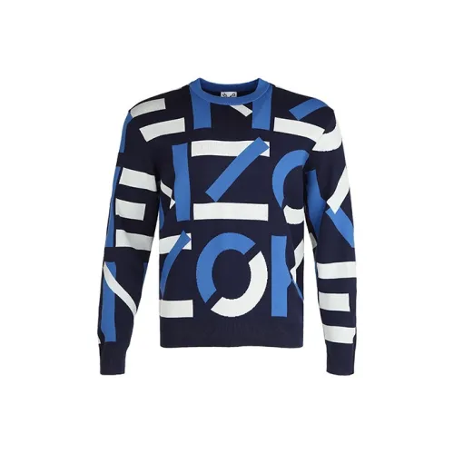 KENZO Темно-синие мужские свитеры