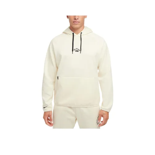 Nike Therma Fit Устойчивые Материалы Толстовка Мужской Кокосовое Молоко Черный Черный