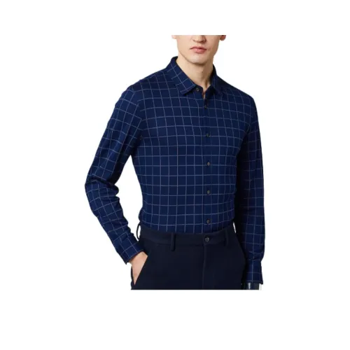 Francesco Totti Рубашка Мужская Синяя Клетка