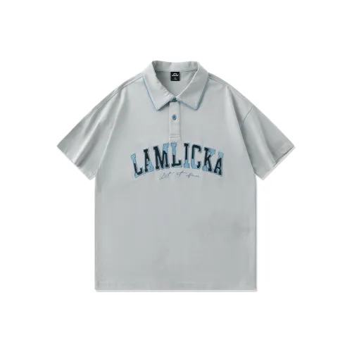 LAMLICKA Поло Унисекс Light Серый