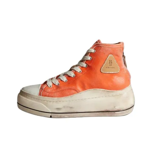 R13 Kurt Высокие Кроссовки для скейтбординга Женские Оранжевые