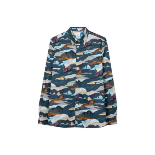 Paul Smith Длинный рукав рубашка мужская синяя