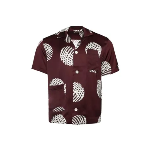 Bode Мужские Рубашки Бордового Цвета