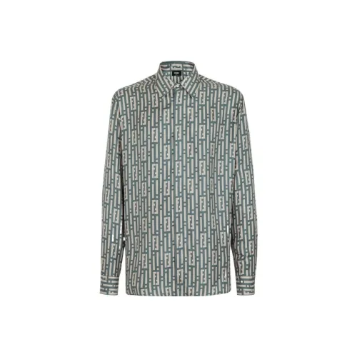 Fendi Зеленые Мужские Рубашки