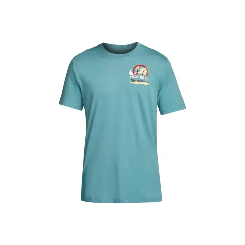 Nike Джинсовый Синий Мужской T-Рубашки