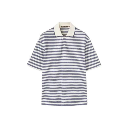 Loro Piana Мужская поло синего цвета