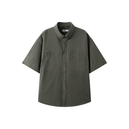 SEM R Рубашка Мужская Зеленая Тон 00344