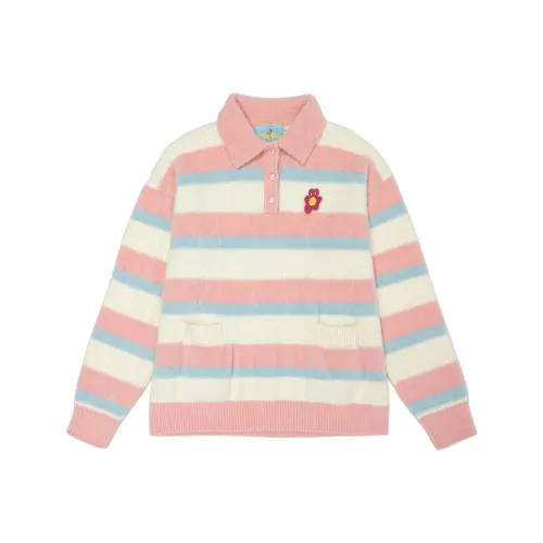 Свободный крой Свитер Унисекс Многоцветный