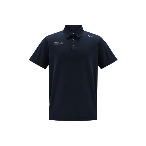 Mizuno ESSENTIAL series Полярная ночь Синий Мужское Поло