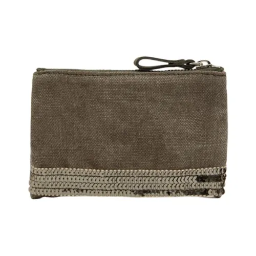 Vanessa Bruno Linen Canvas Clutch Bag Women's Khaki