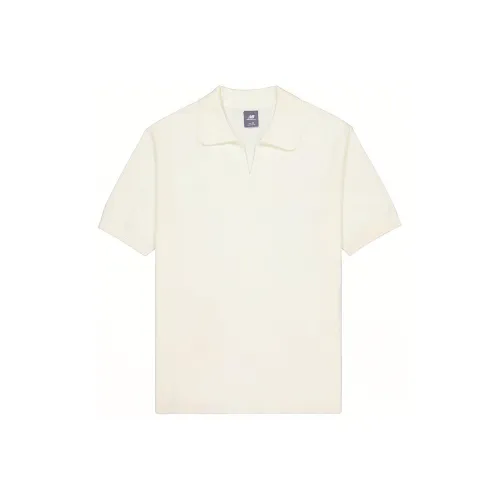 New Balance Поло Унисекс Айвори Белый