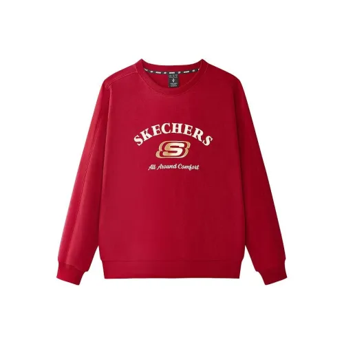 Skechers Новогодний Свитшот Унисекс Ягодно-Красный