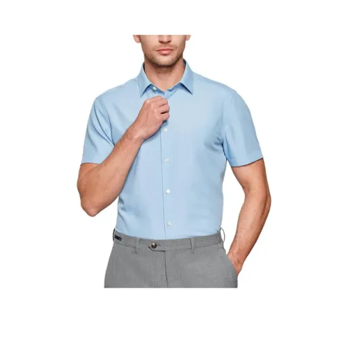 JODOLL Blue Men's Shirts JODOLL Синий Мужские Рубашки