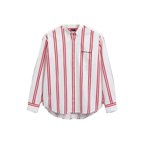 GANT Красная и Белая Полосатая Мужская Рубашка