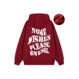 Бургундский (Белый текст, флисовая подкладка)