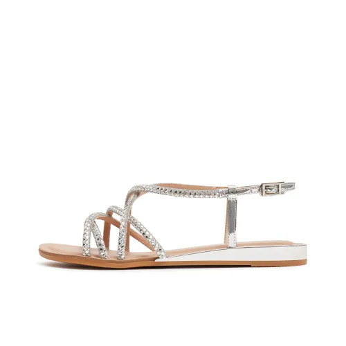 Сандалии в римском стиле Staccato женские Fairy серебряные