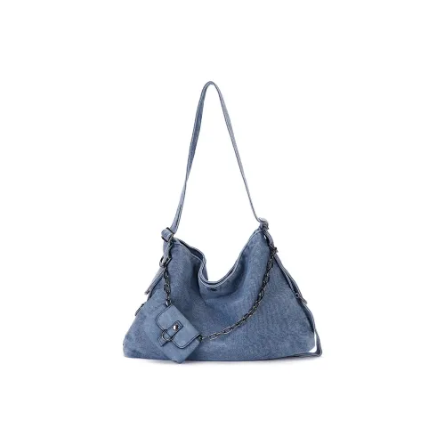 Dubaolu Ткань Сумка через плечо Большая Женская Светло-Синяя