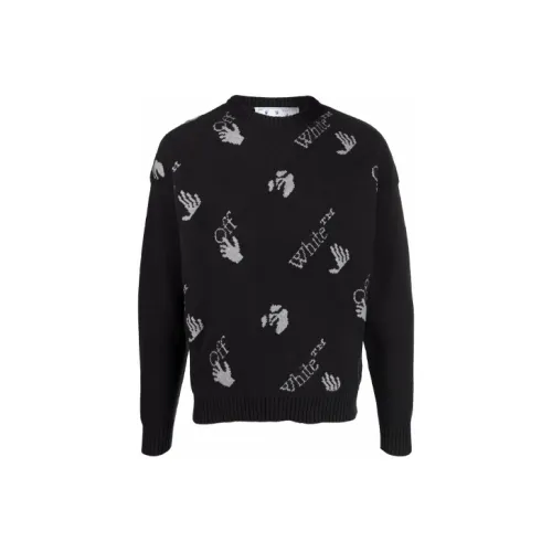 Off Белый FW21 Черный Мужские Свитера
