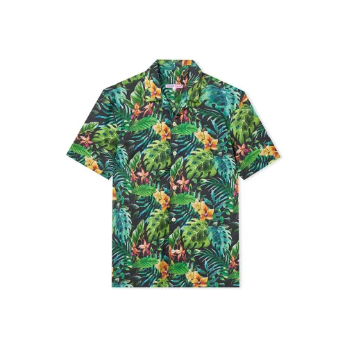 COTON DOUX Рубашка Мужская Джунгли Цветочный Дизайн Bloom