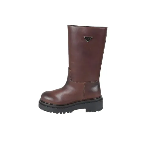 PRADA Женские сапоги до колена цвет умбра