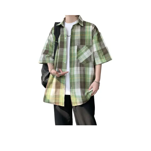 Fashion Versatile Короткий рукав рубашка унисекс