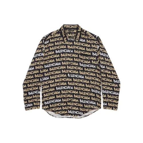 Balenciaga FW24 Рубашка Свободного кроя Унисекс Черная