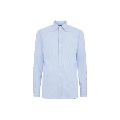 TOM FORD Blue Men's Shirts TOM FORD Синий Мужские Рубашки