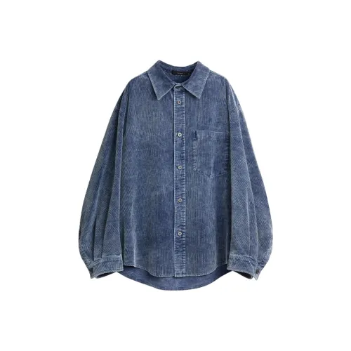 Dupu Contracted Рубашка Мужская Синяя