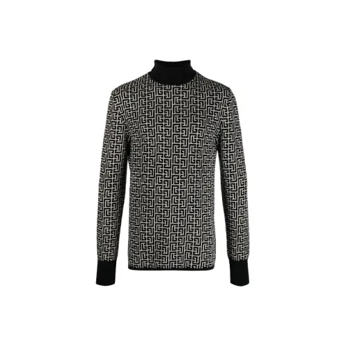 BALMAIN Черные Мужские Свитера