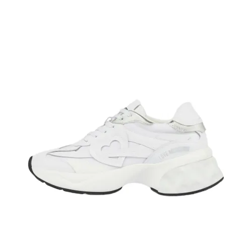 LOVE MOSCHINO Crystal Love Низкий Топ Повседневная Обувь Женская Белая