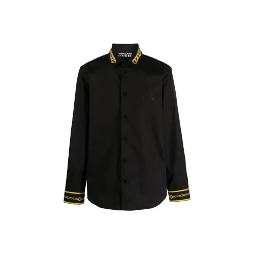 VERSACE JEANS COUTURE Мужские Черные Рубашки