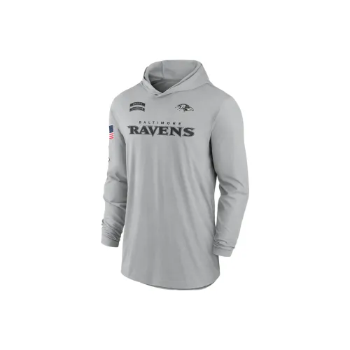 nike Dri FitNFL Baltimore Ravens Salute To Service Edge Талисман LOCKUP Толстовка Мужской Серый