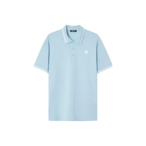 VERSACE Поло Мужское Светло-Синий