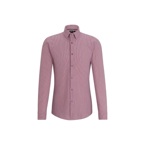 Hugo Boss Red Men's Shirts Hugo Boss Красные Мужские Рубашки