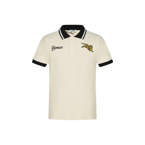 KENZO Tiger Tail Series Поло Мужское Бежевое