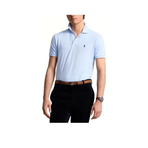 Polo Ralph Lauren SS24 Мужское поло офисный стиль синий
