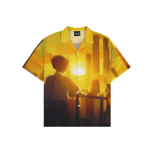 PLEASURES Evangelion Co Branded Модель Желтая Унисекс Рубашка