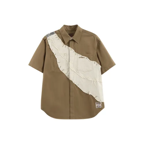 ONIARAI Рубашка Унисекс Темно-Кофейный