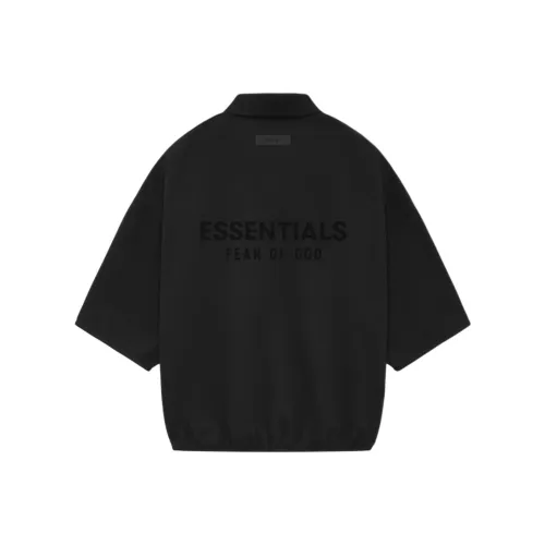 Fear of God ESSENTIALS 2024 Summer Collection Темно-деревянный черный/Черный мужской поло