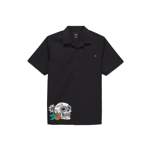 Vans Guided Dia de Los Muertos Рубашка Мужская Черная