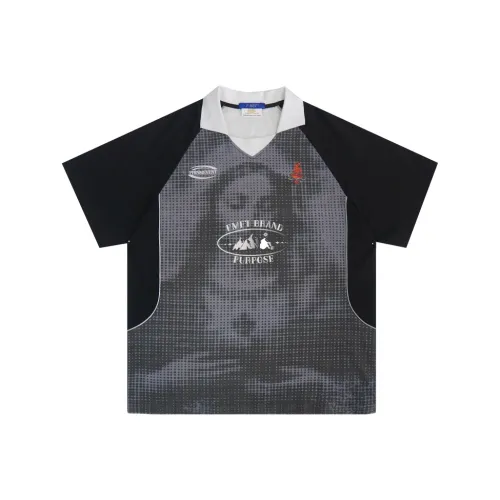 PMET Черное унисекс-поло