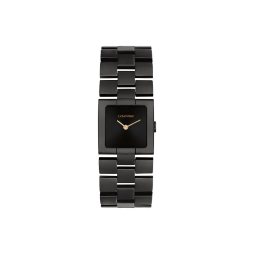 CALVIN KLEIN Women's Watch Кварцевый механизм Стальной ремешок Черный циферблат
