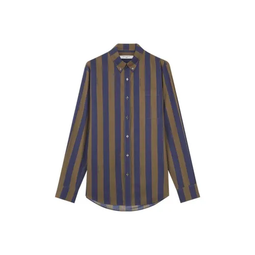 Maison Kitsune Коричневый Циановый Унисекс Рубашки